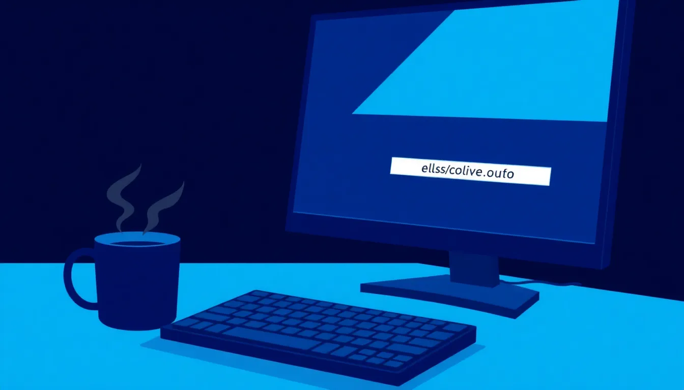 AI deploying website code live on a monitor at night, showing a completed build and live URL on screen